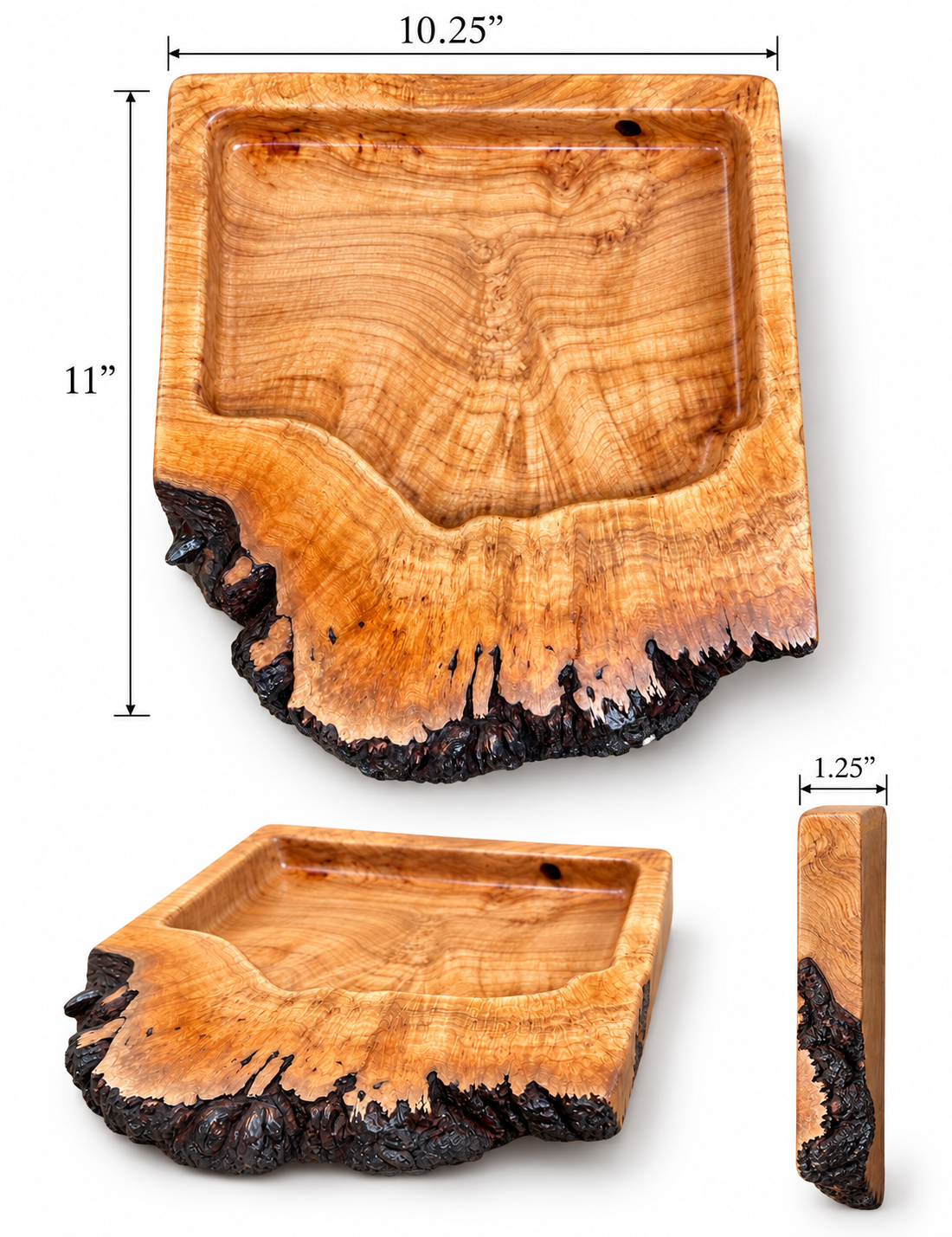 Cherry Burl Live Edge Tray